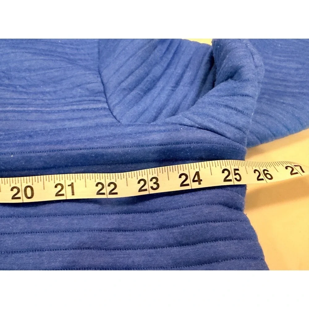 Vineyard Vines Mens XL Blue Ribbed Snap Mock Neck Pullover 1K004307